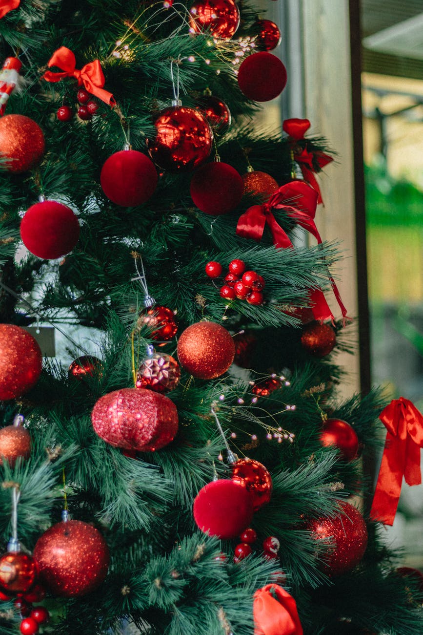 Cozy holiday living room with layered textures and warm lighting.